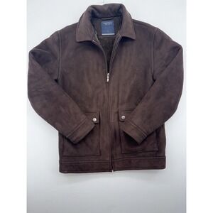 Nautica  Mens Small Faux Suede Jacket  faux  fur  coat  size S US
